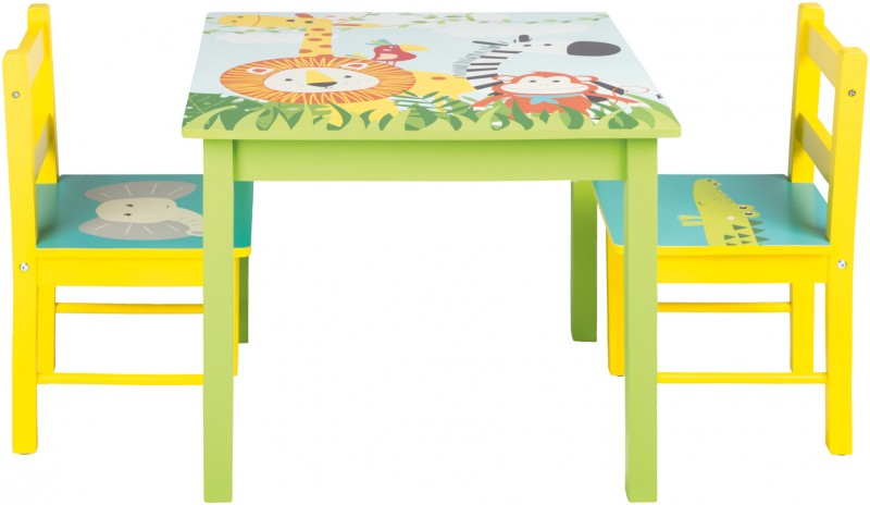 KidLand Dětský stůl se 2 židličkami Safari