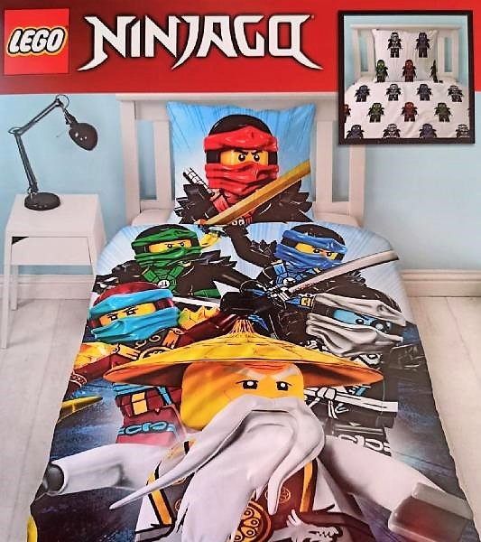 LEGO Dětské ložní povlečení, 140 x 200 cm, 70 x 90 cm Ninjago ( 1241 )