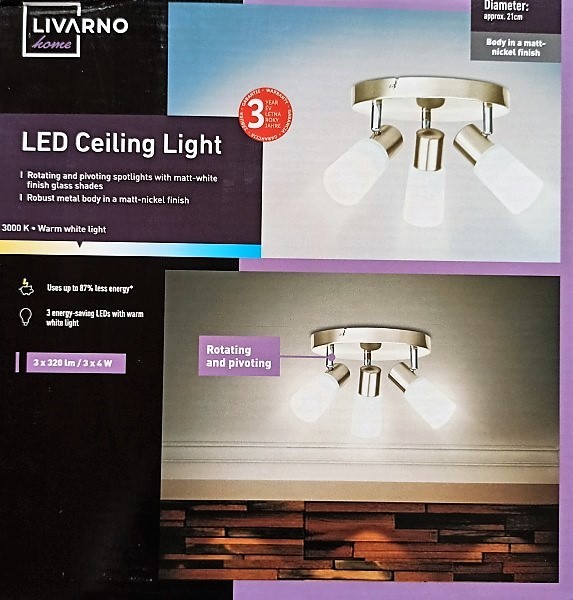 Livarno Home Stropní LED svítidlo (válcové, kulaté)