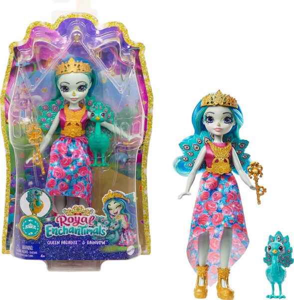 Mattel Enchantimals panenky kolekce Royal - Queen Paradise & Rainbow