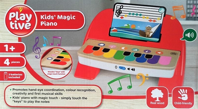 PLAYTIVE Dětské kouzelné piano červená
