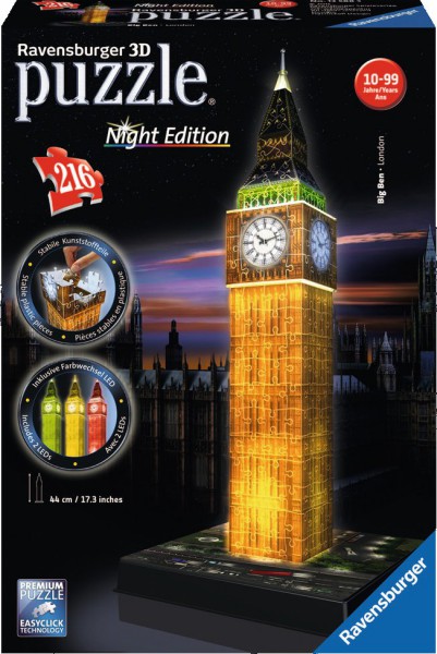 Ravensburger 3D puzzle Svítící Big Ben 216 ks