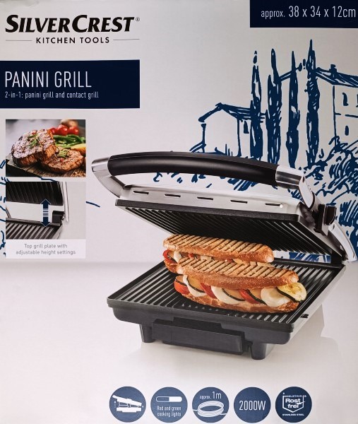 SILVERCREST KITCHEN 2000 gril TOOLS Panini SPM E2