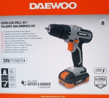 Daewoo Aku vrtací šroubovák DALD20BK-1