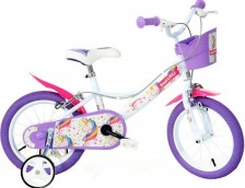 Dívčí jízdní kolo Bottari Bimbobike JEDNOROŽEC 77326 růžovo-fialovo-bílé MTB 14''