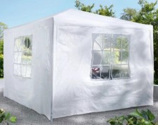 Garthen 590 Zahradní párty stan - bílý 3 x 3 m + 2 boční stěny