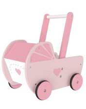 KidLand Dřevěný kočárek pro panenku