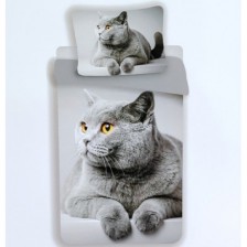 KSTL 2-dílné 3D povlečení CUTE CAT 140x200cm 70x90cm