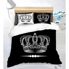 KSTL 7-dílné oboustranné bavlněné povlečení KING & QUEEN
