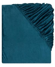 KSTL Plyšové napínací prostěradlo, 90-100 x 200 cm, petrolejová