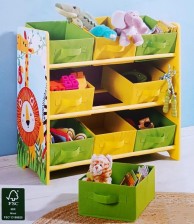 LIVARNO home Dětský regál 9 boxů Safari 65 x 60 x 30 cm
