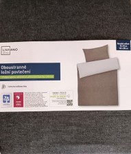 LIVARNO home Oboustranné ložní povlečení 140x200, 70x90 cm, šedá (363952)