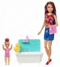 Mattel Barbie chůva herní set - koupání