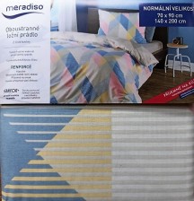 Meradiso 2-dílné oboustranné povlečení Renforcé, 140 x 200 cm, 70 x 90 cm (barevné)