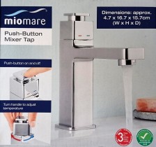 MIOMARE Tlačítková umyvadlová baterie 326656 (čtvercová)