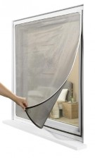 MP Magnetický okenní rám se síťkou proti hmyzu a slunci, 110 x 130 cm, bílá
