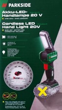 PARKSIDE Aku ruční LED reflektor PLHLA 20-Li C1 – bez akumulátoru a nabíječky