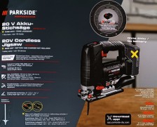 PARKSIDE PERFORMANCE Aku přímočará pila PPSTDA 20-Li A1 – bez akumulátoru a nabíječky