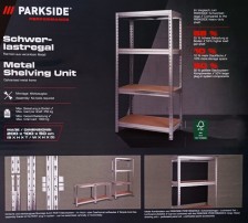PARKSIDE PERFORMANCE Vysokozátěžový regál, 200 x 100 x 50 cm 483667
