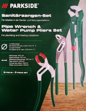 PARKSIDE sada instalatérských kleští, 3dílná