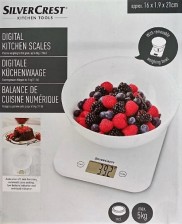 SILVERCREST Digitální kuchyňská váha s miskou 390006