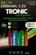 TRONIC Nabíjecí baterie Ni-MH Ready 2 Use Color, 4 kusy ( AA – tužková )