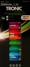 Tronic Nabíjecí baterie Ni-MH Ready 2 Use Color, 8 kusů (AA – tužková)