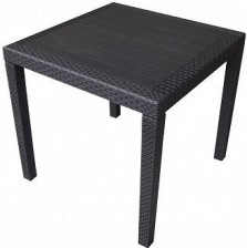 Zahradní stůl KING RATTAN plastový, čtvercový deska antracit