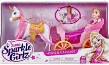 ZURU Sparkle Girlz princezna s kočárem a jednorožcem