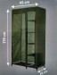 Látková šatní skříň Liv&Bo LB-630 zelená
