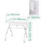 Ridder Skládací koupelnová stolička 110 kg bílá A0050301